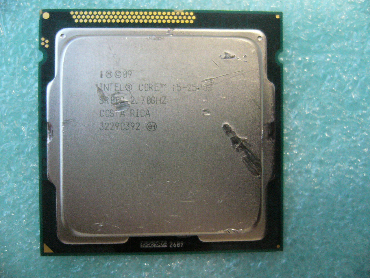 QTY 1x Intel CPU i5-2500S Quad-Cores 2.70Ghz LGA1155 SR009 damaged NOT WORKING