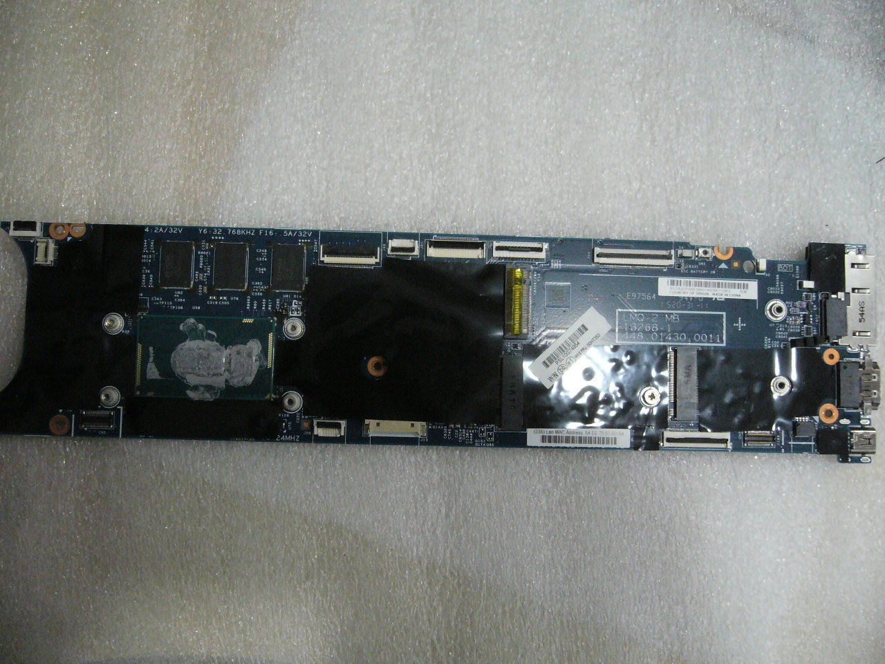 QTY 1x Lenovo Thinkpad X1C Gen3 laptop motherboard intel i5-5200U 8GB Memory - Click Image to Close