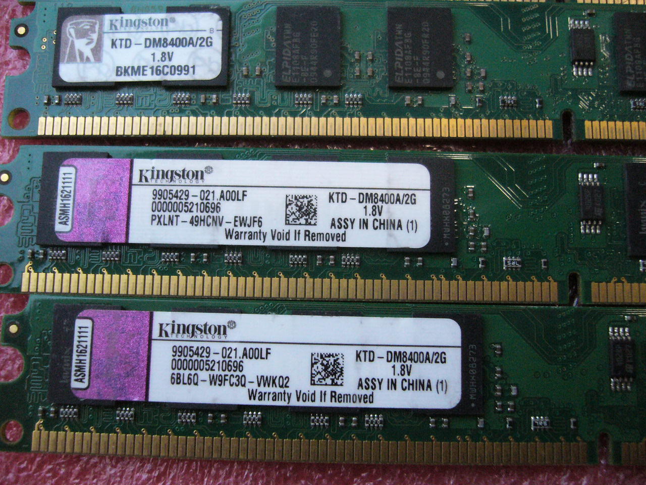QTY 1x 2GB DDR2 533Mhz non-ECC desktop memory Kingston KTD-DM8400A/2G - Click Image to Close