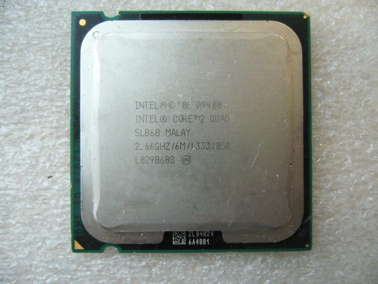 QTY 1x INTEL Quad Cores Q9400 CPU 2.66GHz/6MB/1333Mhz LGA775 SLB6B