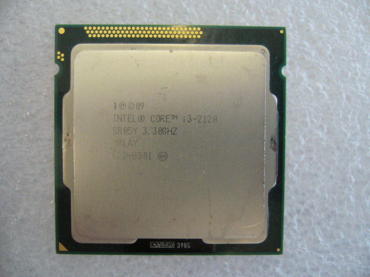 QTY 1x INTEL CPU i3-2120 3.3GHZ/3MB LGA1155 SR05Y NOT WORKING - Click Image to Close