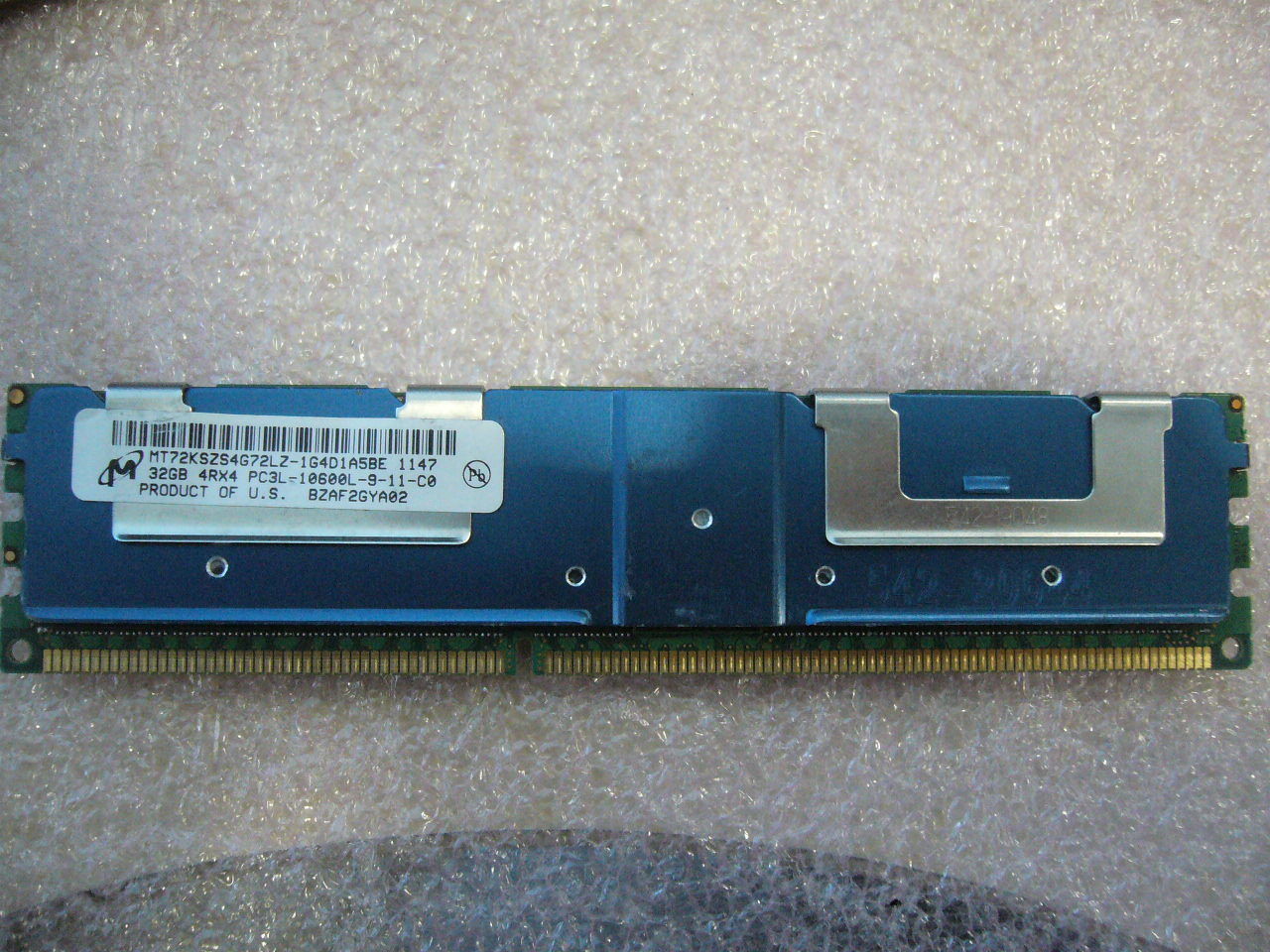 QTY 1x 32GB DDR3 4Rx4 PC3L-10600L ECC Registered memory Micron MT72KSZS4G72LZ