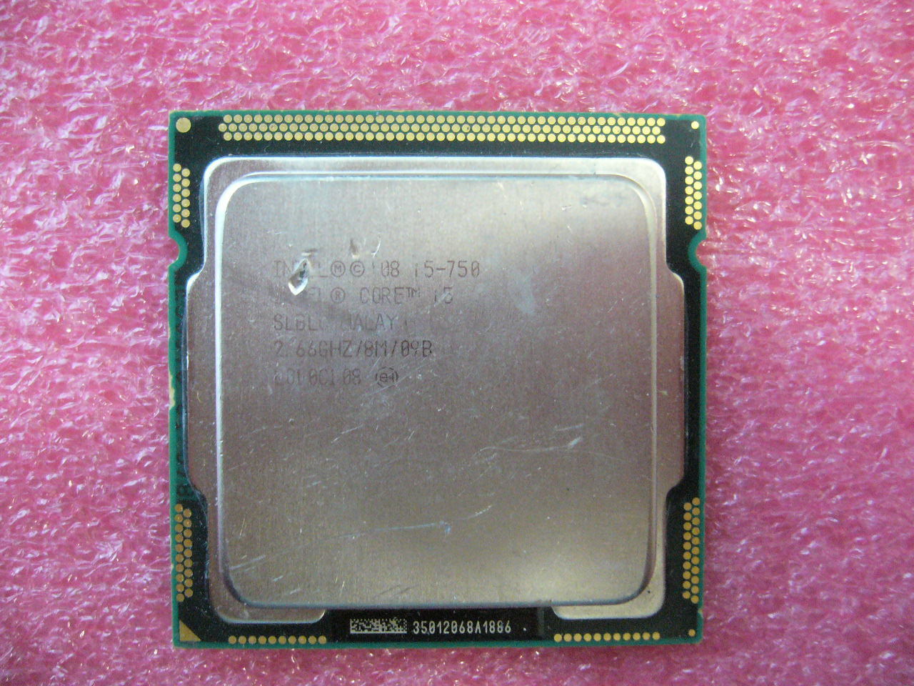 QTY 1x Intel CPU i5-750 Quad-Cores 2.66Ghz/8MB LGA1156 SLBLC