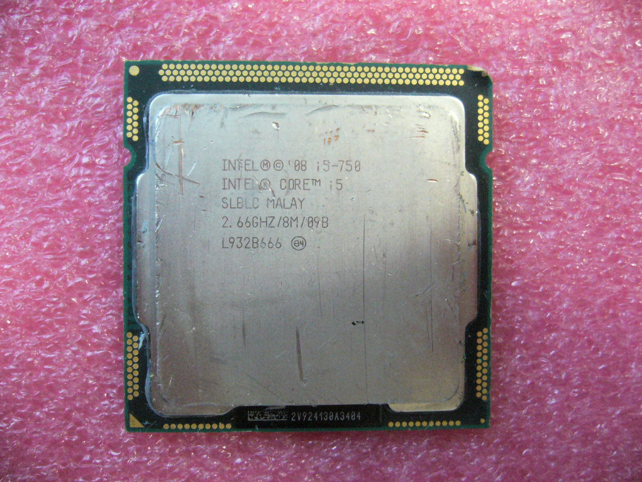 QTY 1x Intel CPU i5-750 Quad-Cores 2.66Ghz/8MB LGA1156 SLBLC - Click Image to Close