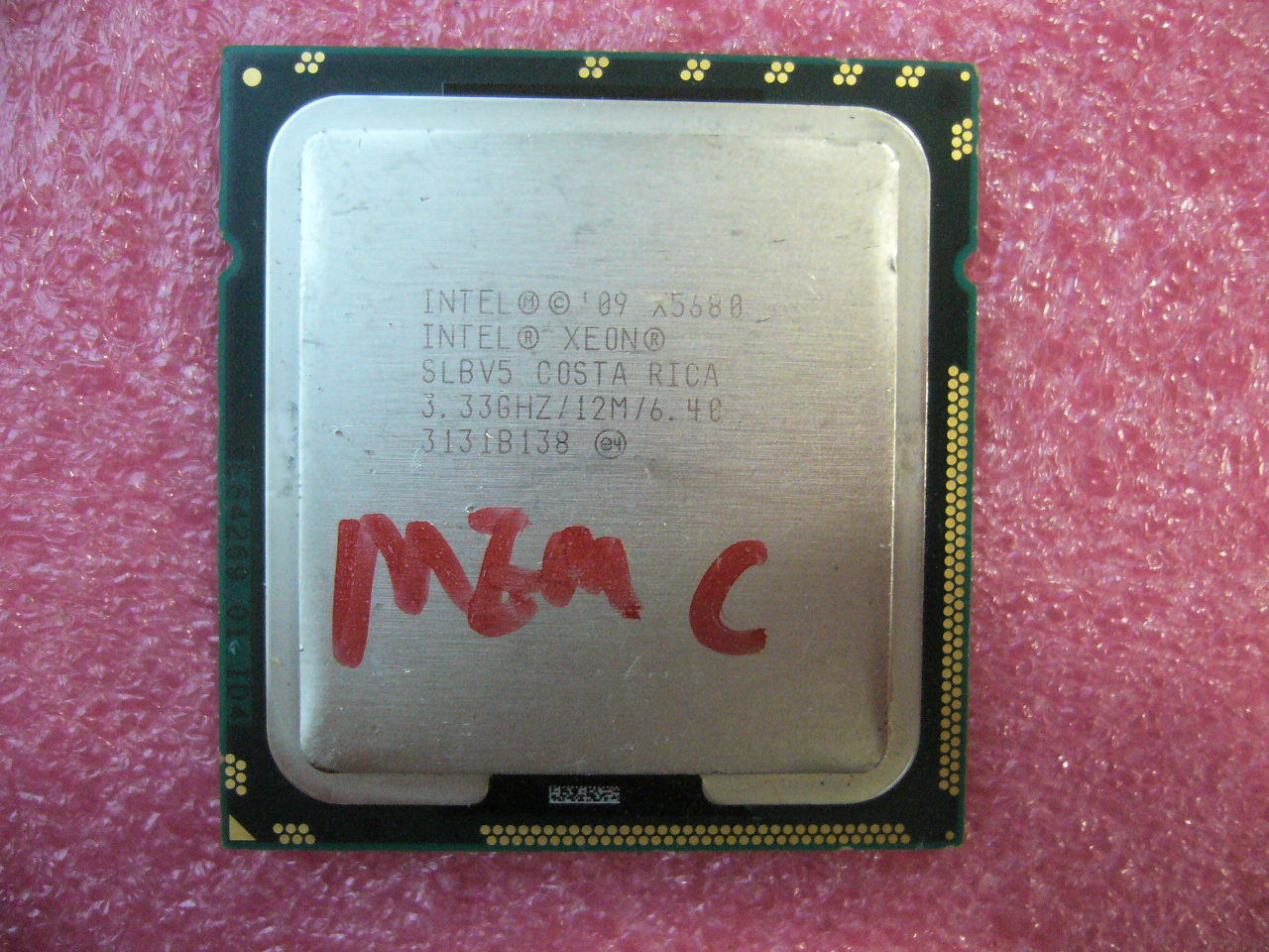 QTY 1x INTEL Six-Cores Xeon CPU X5680 3.33GHZ/12MB LGA1366 SLBV5 mem C not work - Click Image to Close