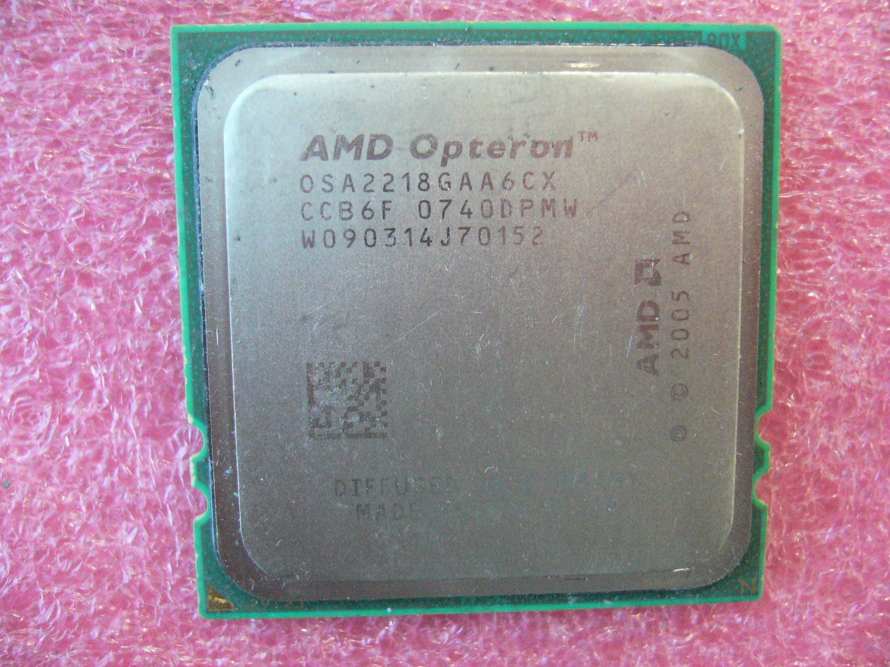QTY 1x AMD OSA2218GAA6CX Opteron 2218 2.6 GHz Dual Core CPU Socket F 1207