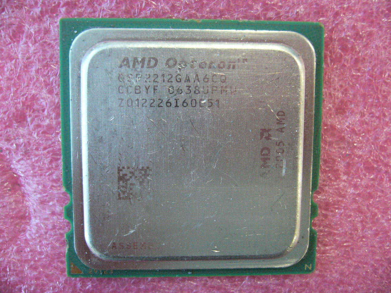 QTY 1x AMD OSP2212GAA6CQ Opteron 2212 HE 2.0 GHz Dual Core CPU Socket F 1207