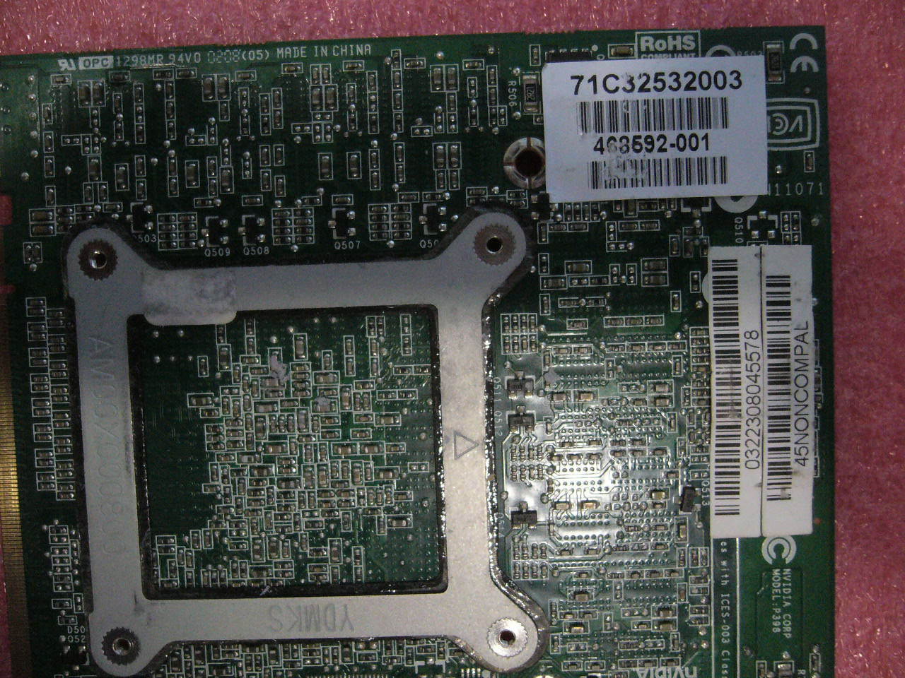 QTY 1x Nvidia Quadro FX3600M G92-975-A2 512MB Mem MXM Video Card HP - Click Image to Close