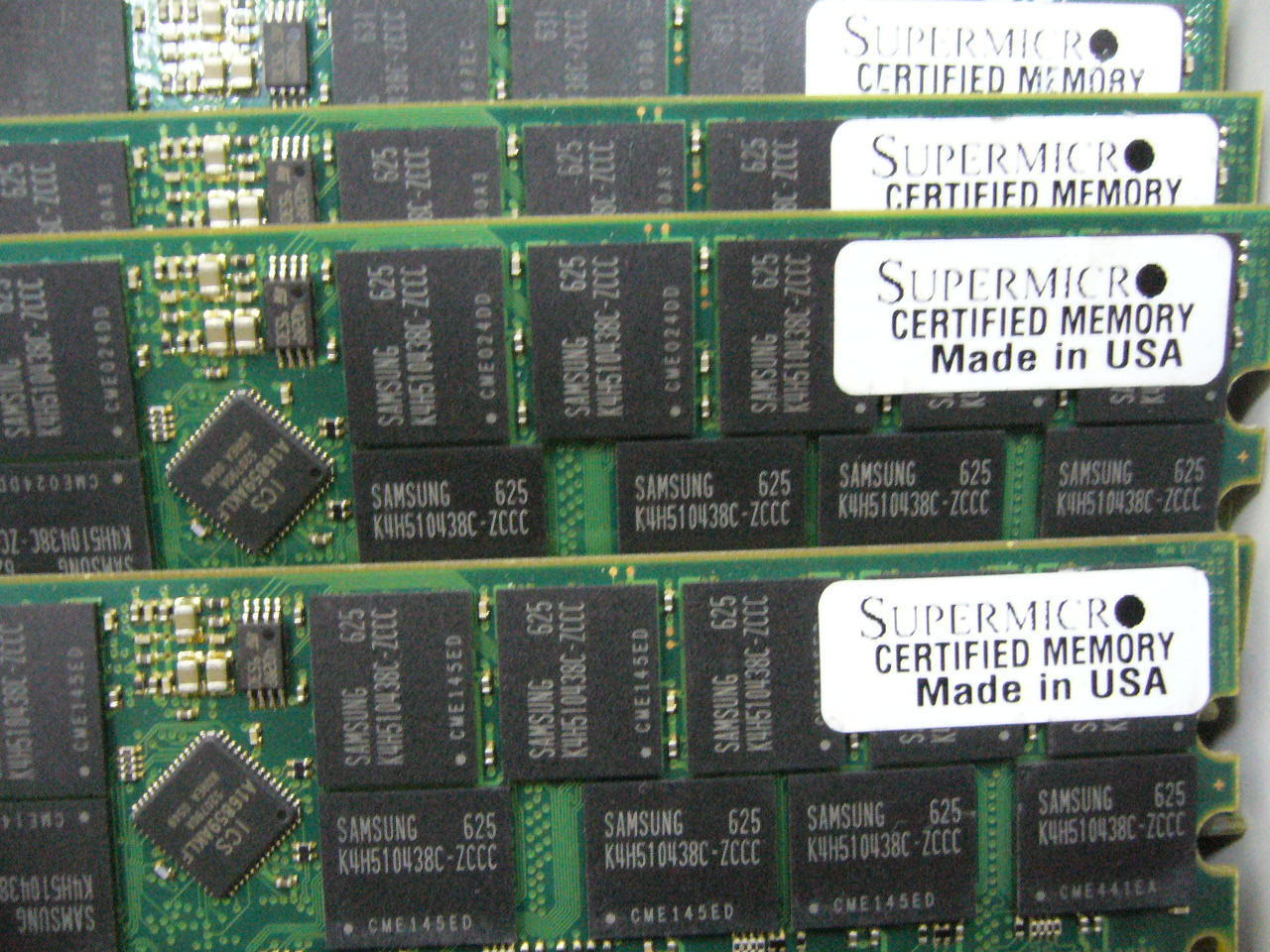 Lot 4x 2GB DDR PC3200 ECC Registered Server memory Supermicro Certified - Click Image to Close