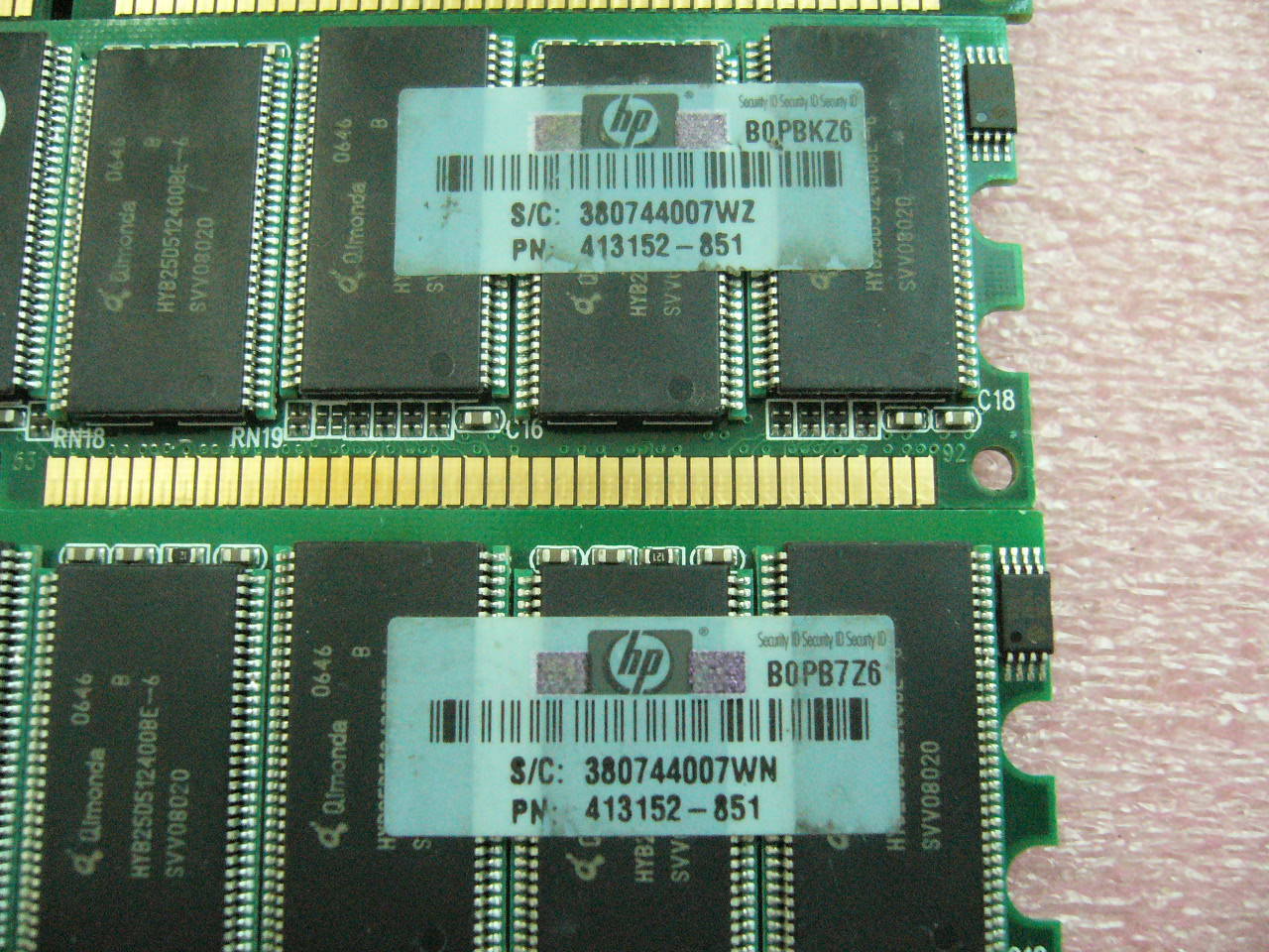 1x 2GB DDR 333 PC-2700R ECC Registered Server memory HP PN 413152-851 - Click Image to Close