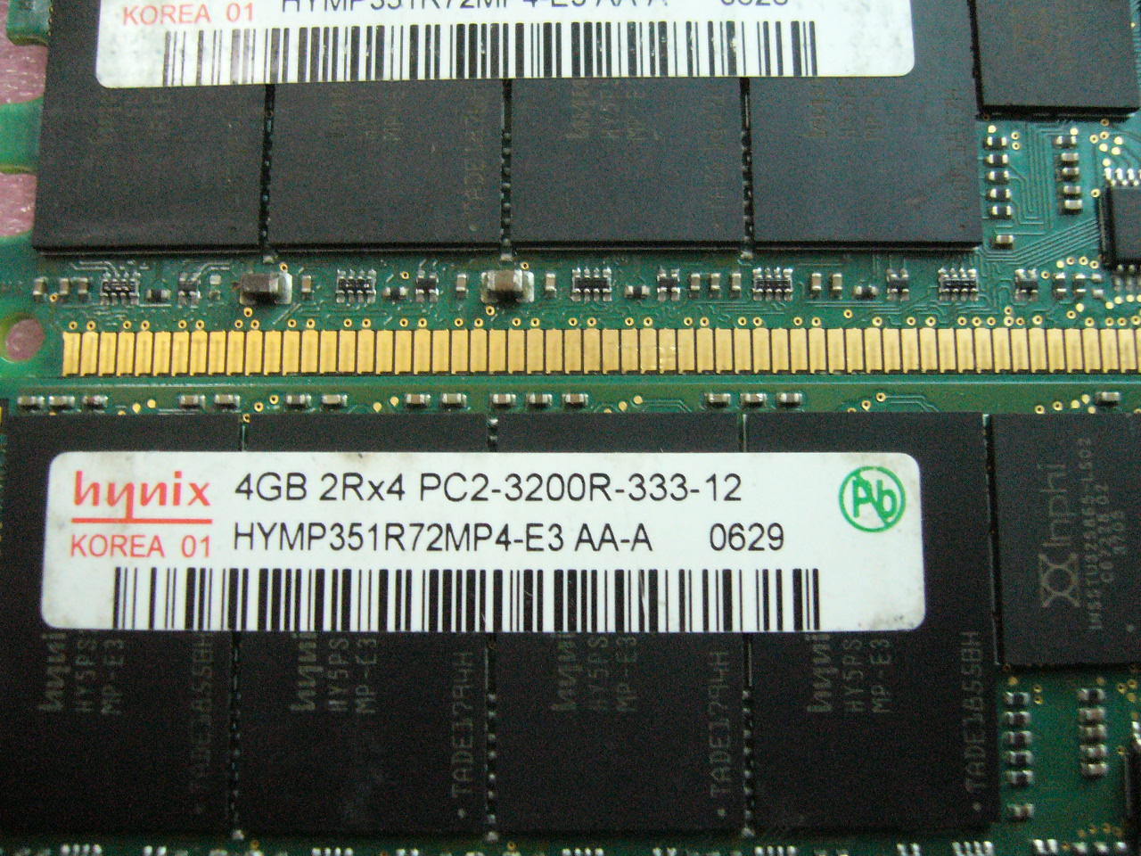 QTY 1x Hynix 4GB PC2-3200R 2Rx4 DDR2 ECC Registered Server Memory stick - Click Image to Close