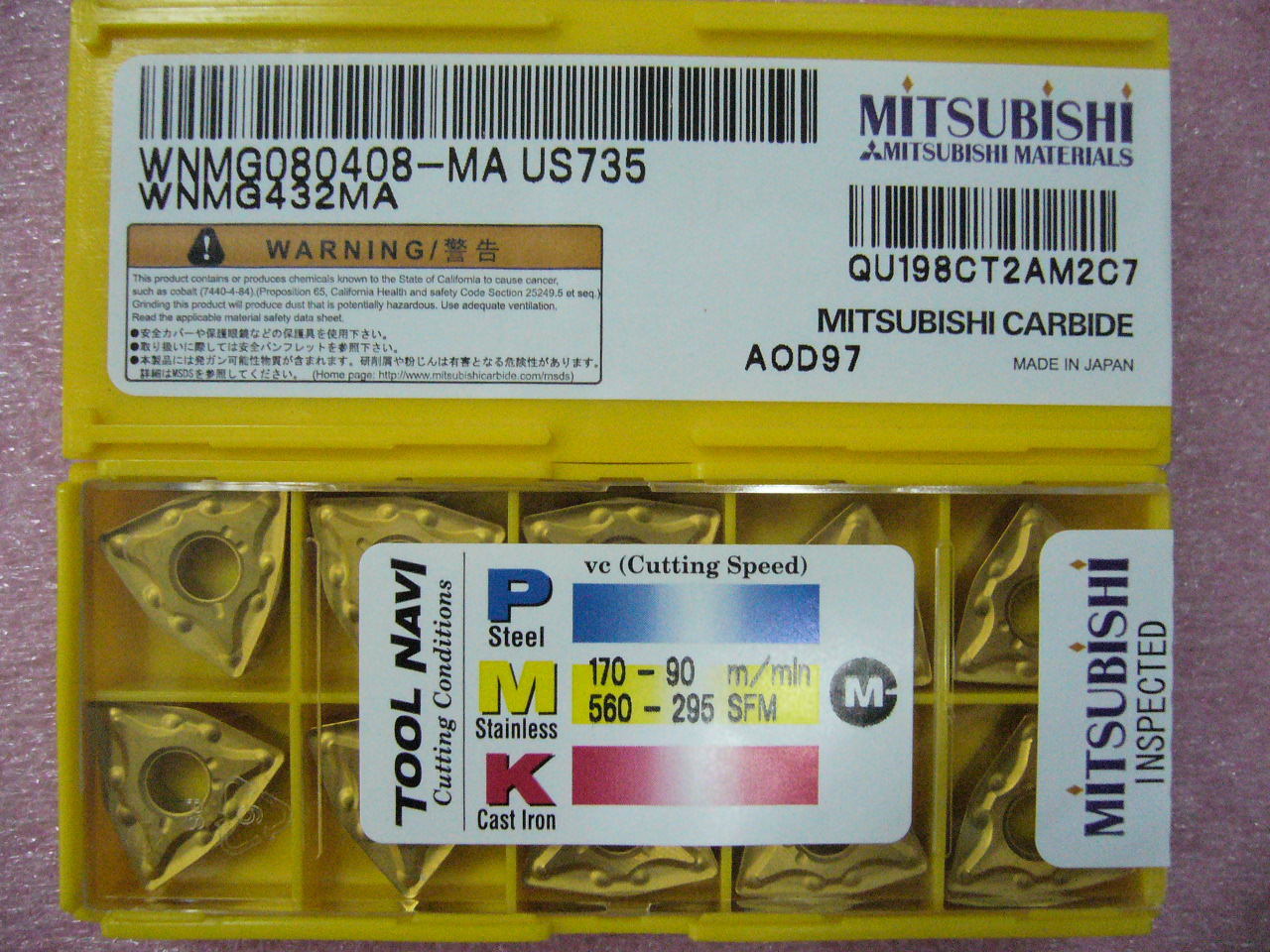 QTY 20x Mitsubishi WNMG432MA WNMG080408-MA US735 NEW