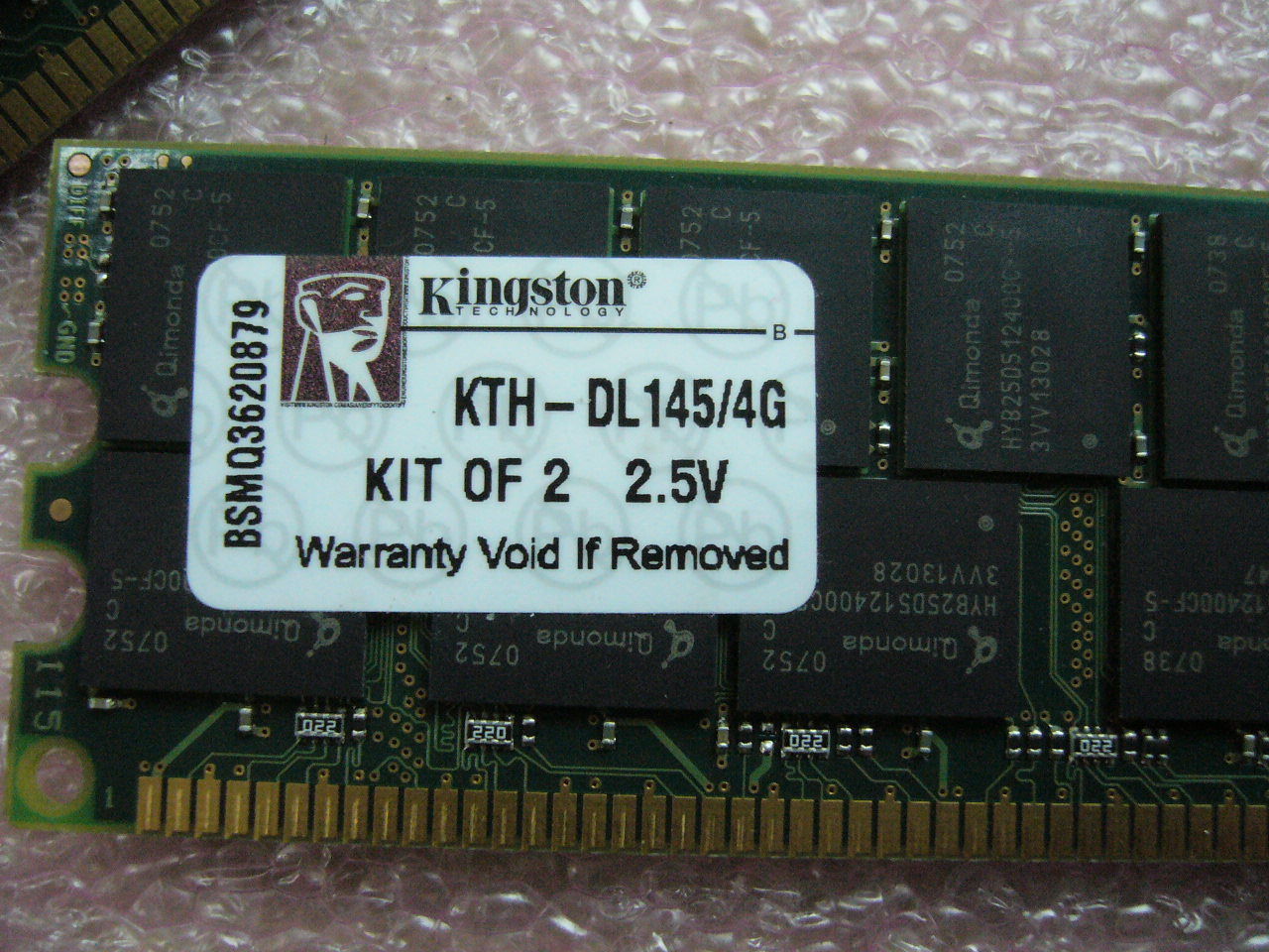 QTY 1x 2GB Module Kingston KTH-DL145/4G PC-2700R ECC Registered Server memory - Click Image to Close