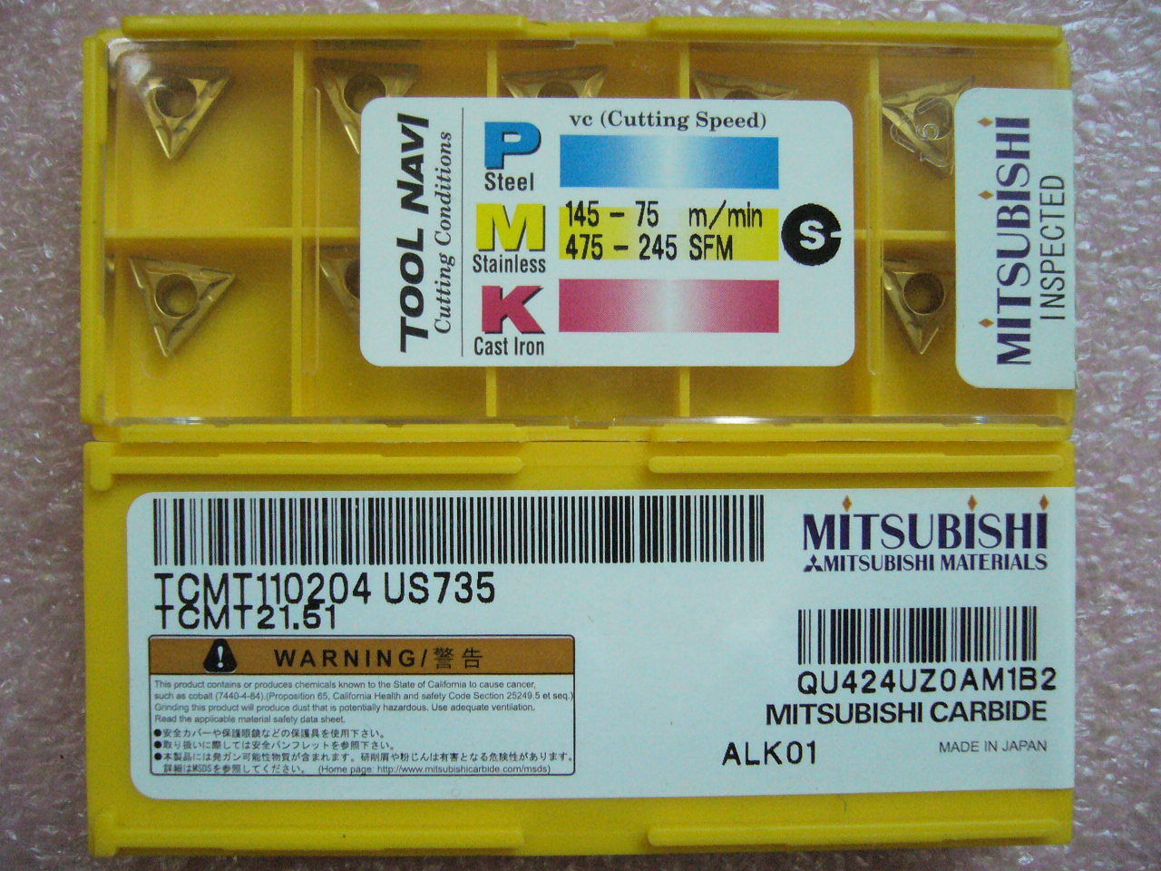 QTY 20x Mitsubishi TCMT21.51 TCMT110204 US735 NEW
