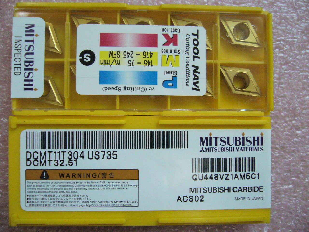 QTY 20x Mitsubishi DCMT32.51 DCMT11T304 US735 NEW