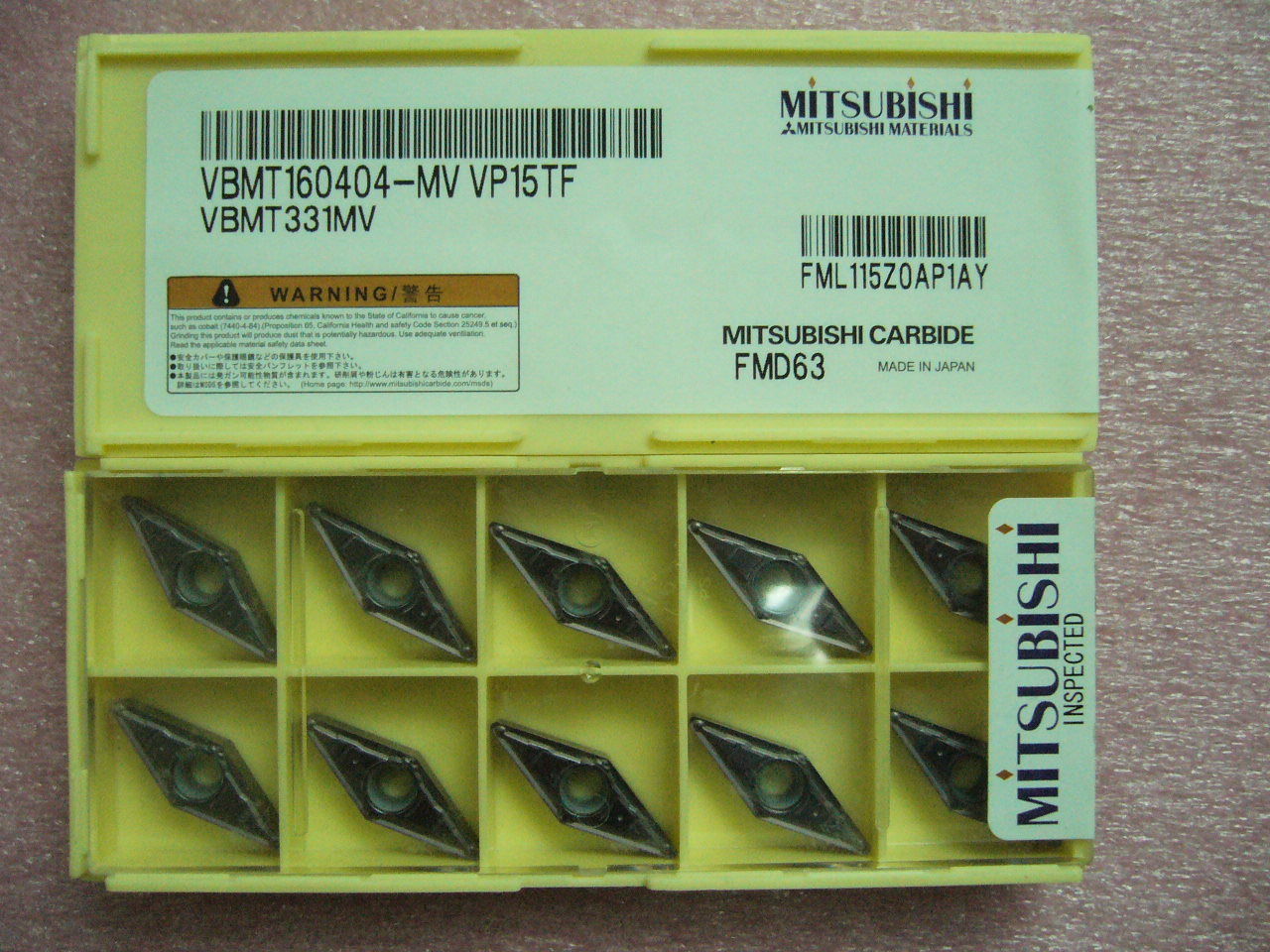 QTY 10x Mitsubishi VBMT331MV VBMT160404-MV VP15TF NEW