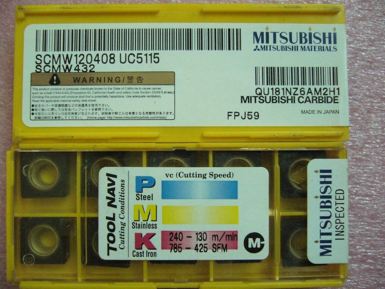 QTY 20x Mitsubishi SCMW432 SCMW120408 UC5115 NEW For Cast Iron