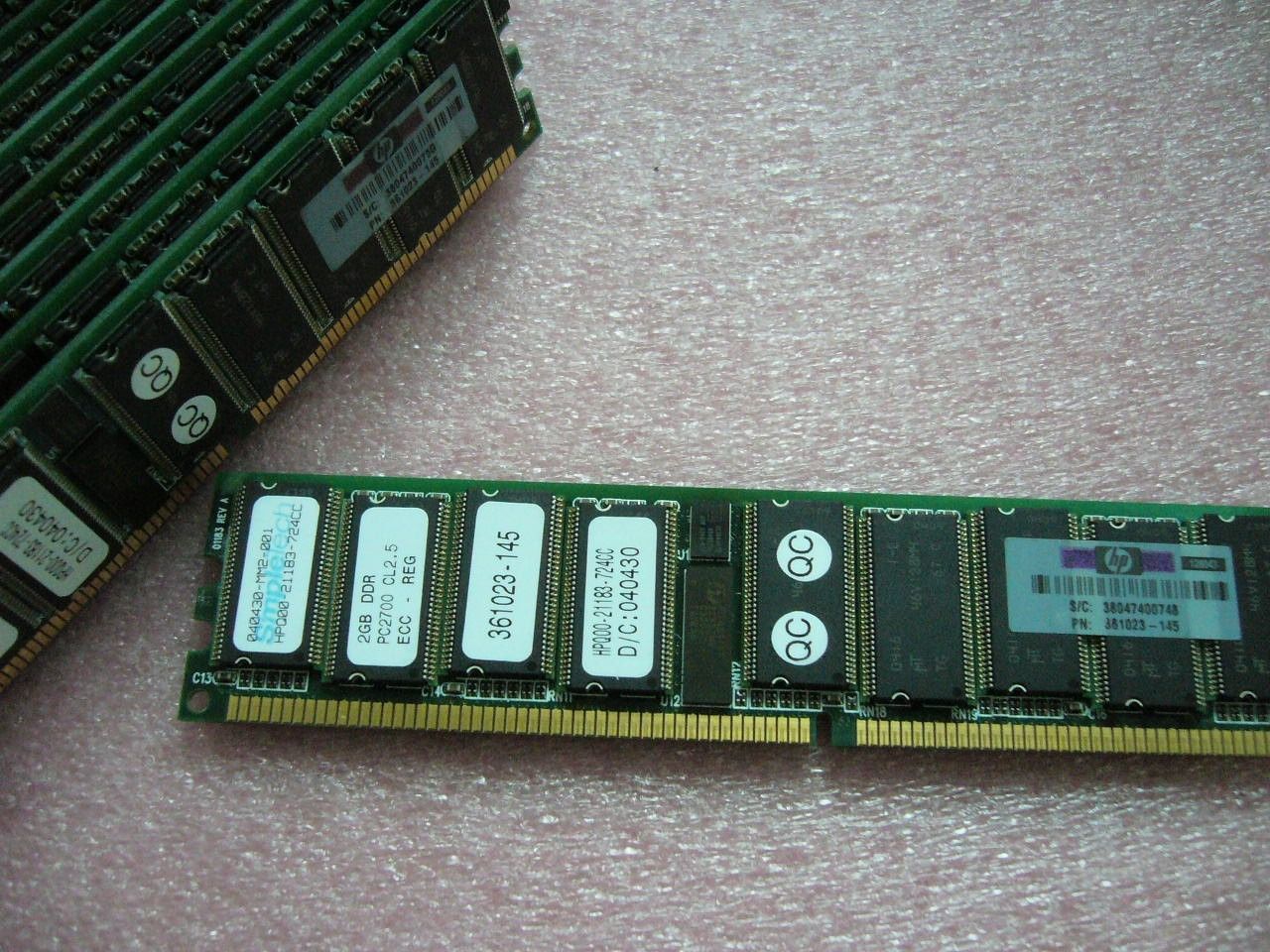 QTY 1x 2GB HP P/N 361023-145 DDR 333,PC2700R ECC Registered Server memory