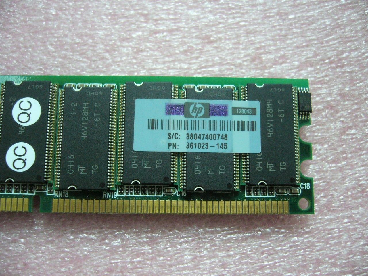 QTY 1x 2GB HP P/N 361023-145 DDR 333,PC2700R ECC Registered Server memory - Click Image to Close