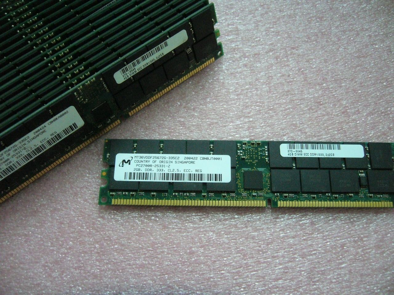1x 2GB DDR PC2700R 333Mhz CL2.5 ECC Registered Server memory Sun 370-6645