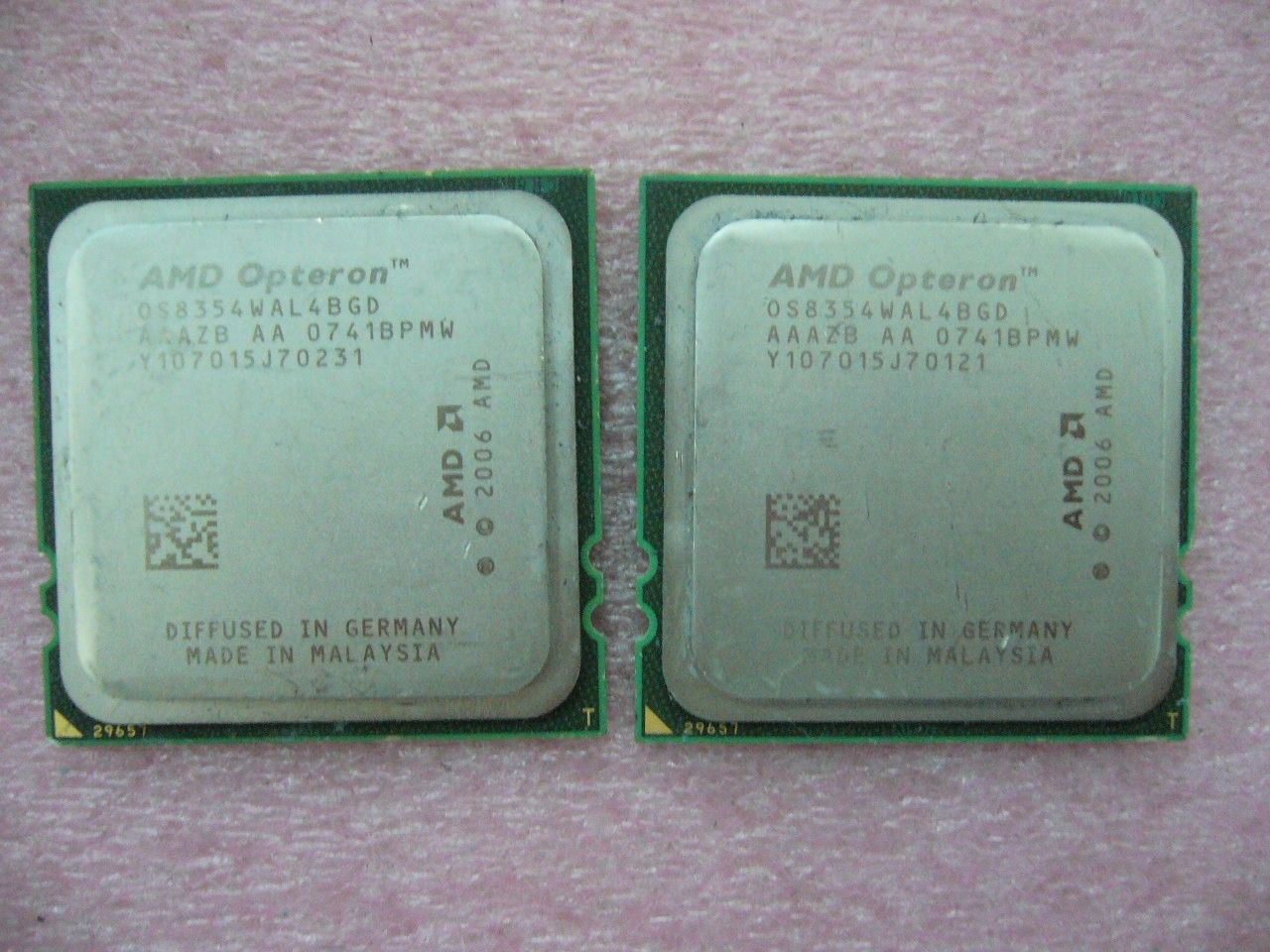 Matched Pair QTY 2x AMD OS8354WAL4BGD Quad CORE OPTERON 8354 Socket F 1207