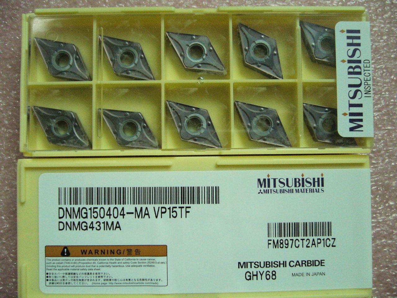 QTY 10x Mitsubishi DNMG431MA DNMG150404-MA VP15TF NEW