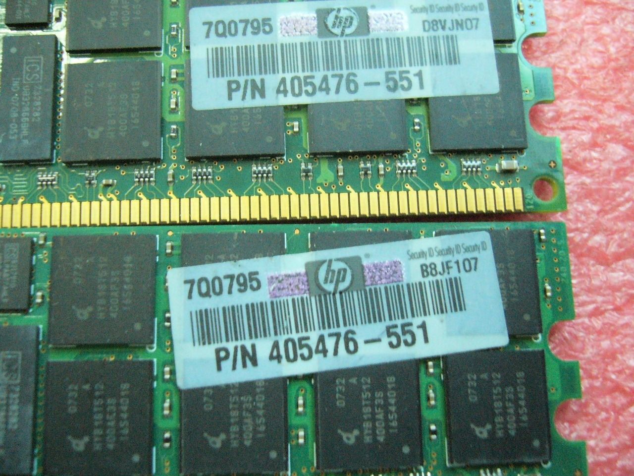 QTY 1x 2GB DDR2 PC2-5300P 2Rx4 ECC Registered Server memory HP PN 405476-551 - Click Image to Close