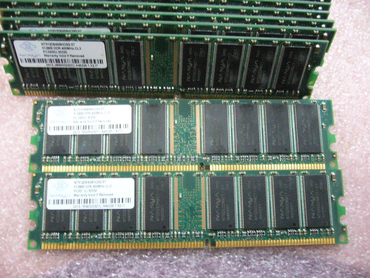 Lot 1GB QTY 2x512MB DDR 400Mhz PC3200U desktop non-ECC memory stick - zum Schließen ins Bild klicken