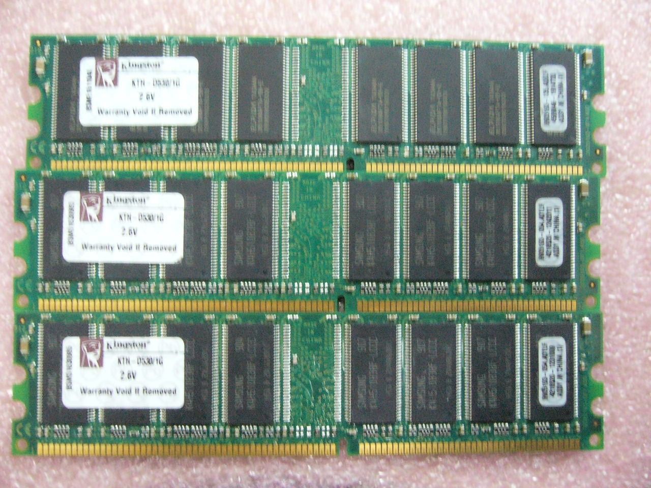 QTY 1x 1GB DDR 400Mhz PC3200 desktop non-ECC memory stick Kingston KTH-D530/1G - Click Image to Close