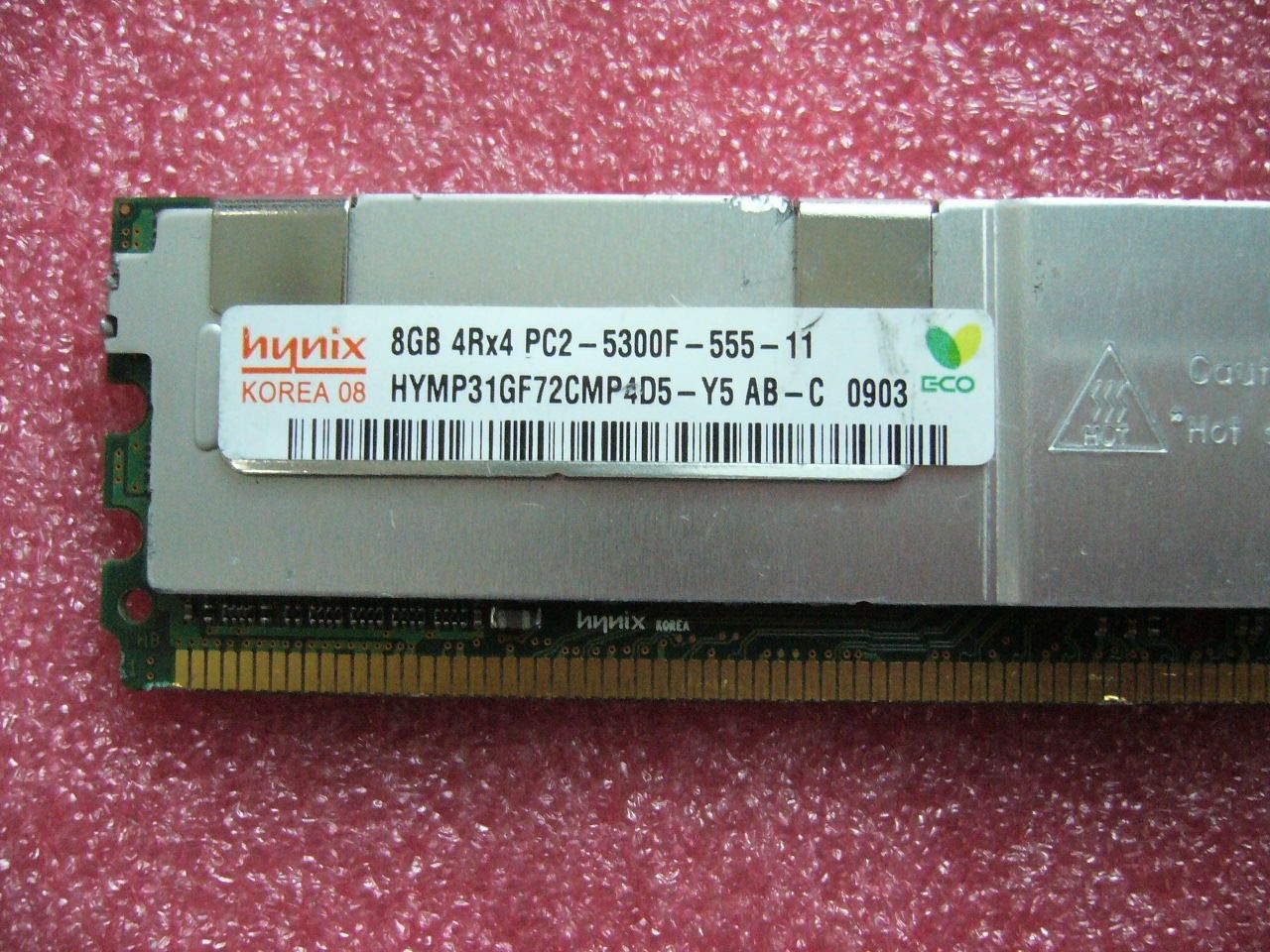 QTY 1x 8GB DDR2 PC2-5300F ECC FBD Server memory IBM P/N 43X5285 46C7576 - Click Image to Close