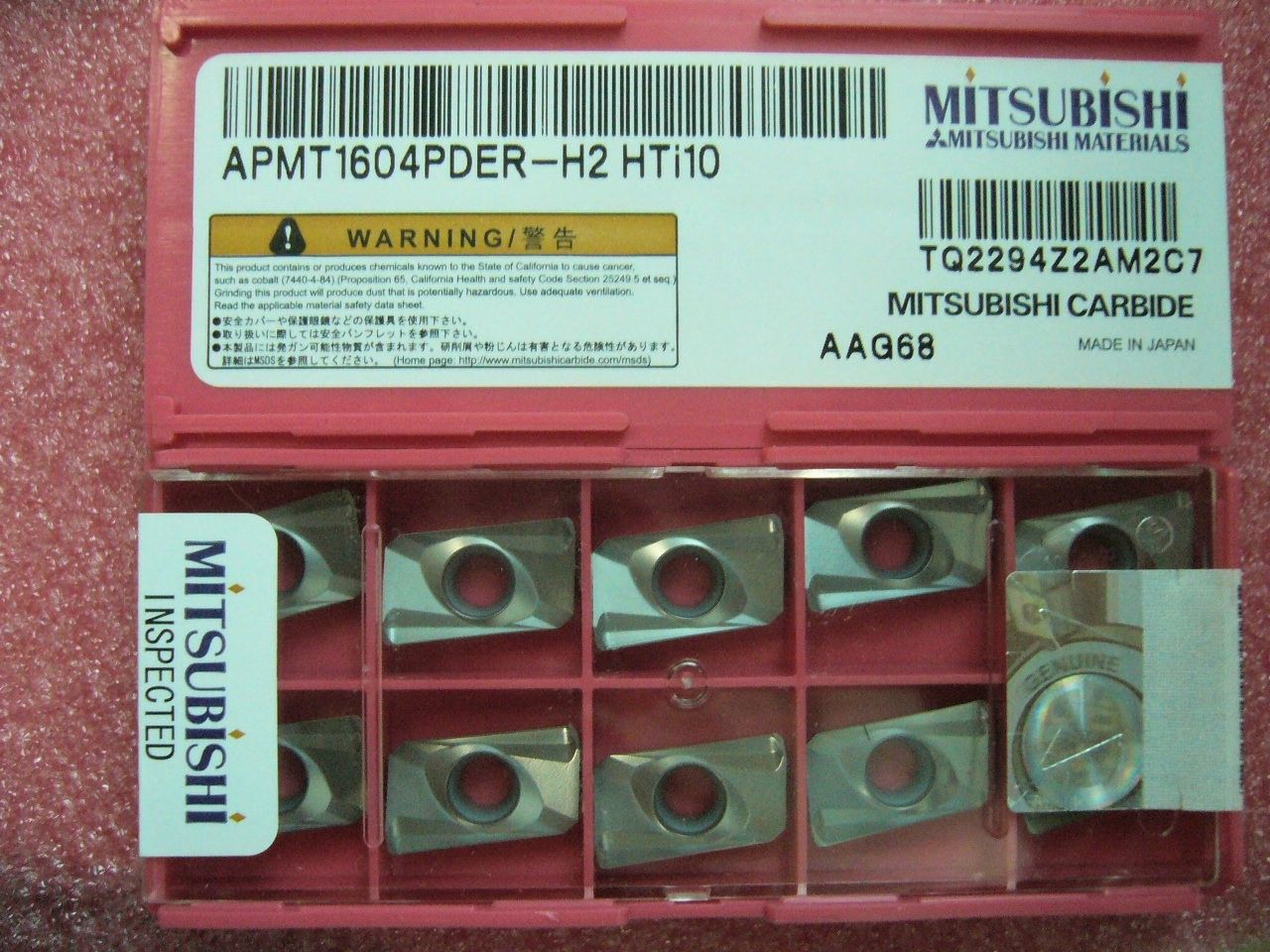 QTY 10x Mitsubishi APMT1604PDER-H 2 HTi10 NEW