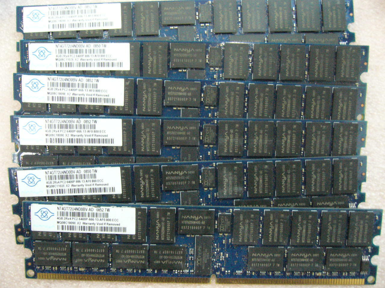 QTY 1x 4GB DDR2 PC2-6400P ECC Registered Server memory Nanya or Hynix - Click Image to Close