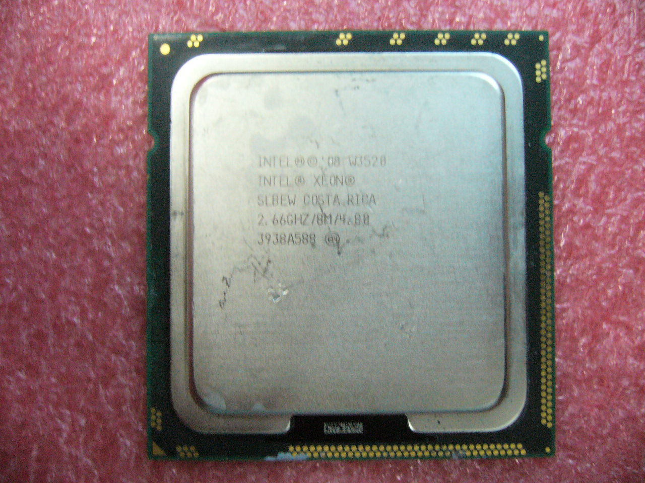QTY 1x INTEL Quad-Cores CPU W3520 2.66GHZ/8MB 4.8GT/s QPI LGA1366 SLBEW