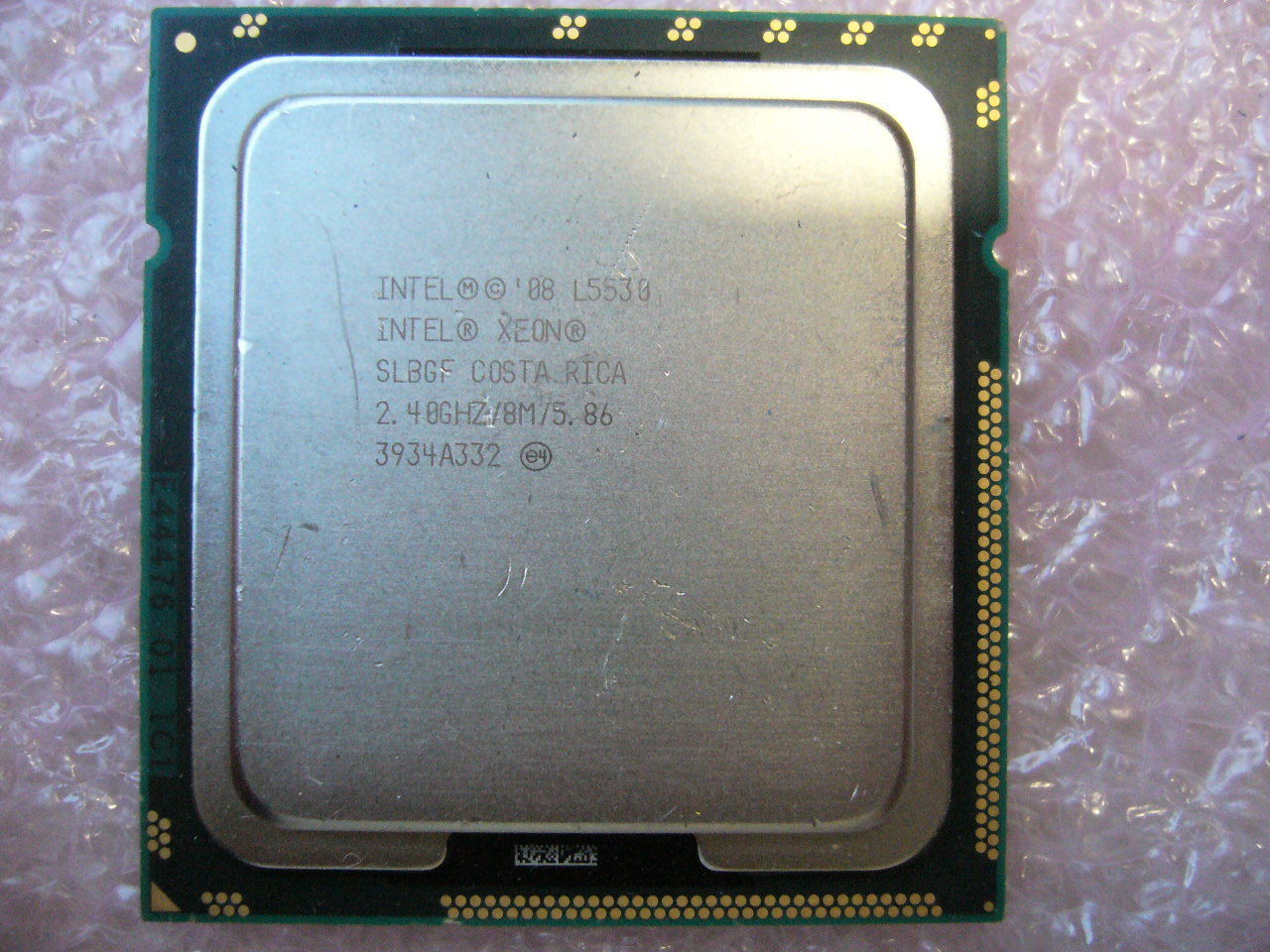 QTY 1x INTEL Quad-Cores CPU L5530 2.4GHZ/8MB 5.86GT/s QPI LGA1366 SLBGF