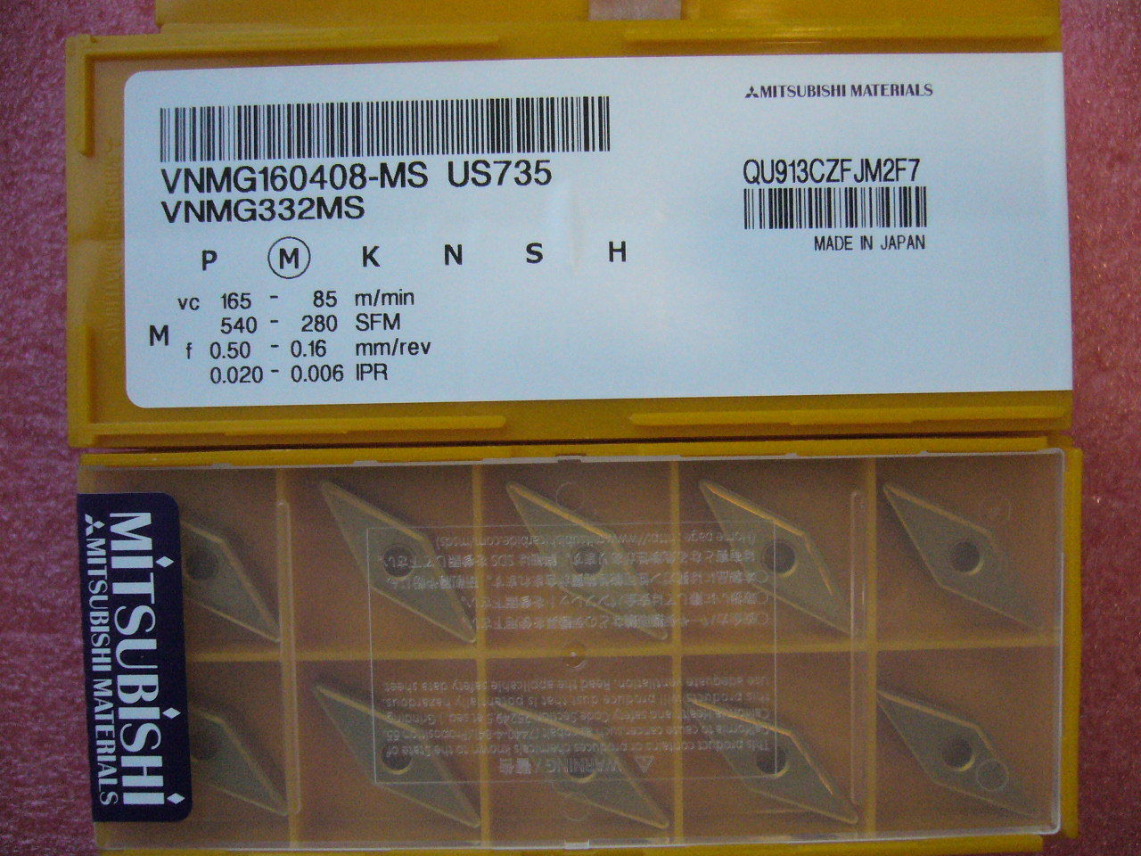 QTY 10x Mitsubishi VNMG332MS VNMG160408-MS US735 NEW