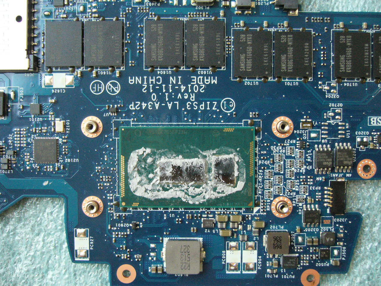 1x Lenovo Thinkpad Yoga 12 laptop motherboard i7-5500U 8GB LA-A342P ZIPS3 - Click Image to Close