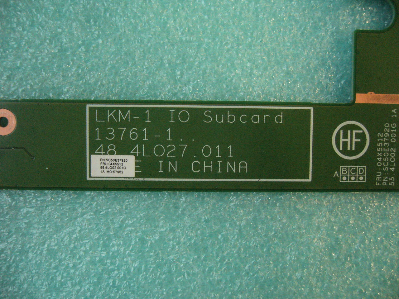 QTY 1x USB Ethernet LKM-1 IO Sub card for Lenovo Thinkpad T540P W540 04X5512 - Click Image to Close