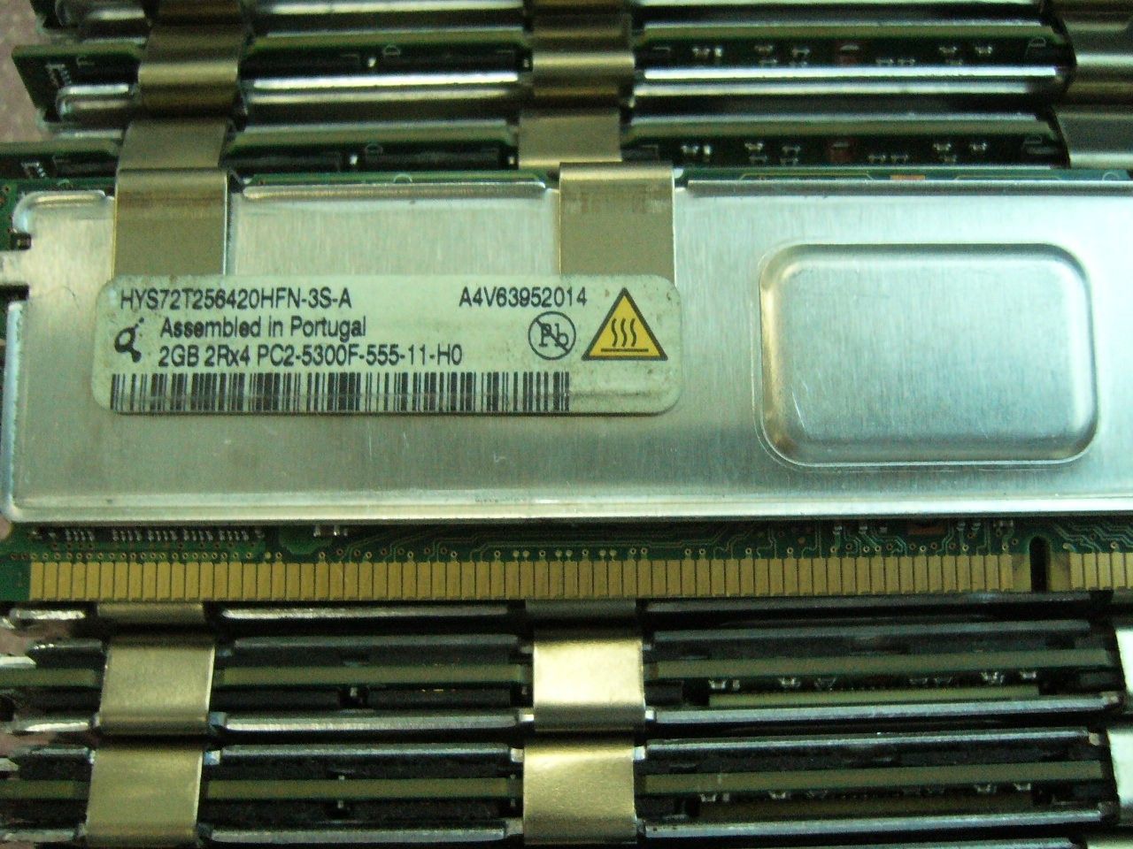 16GB lot QTY 8x 2GB DDR2 PC2-5300F ECC FBD Full Buffered Server memory - Click Image to Close