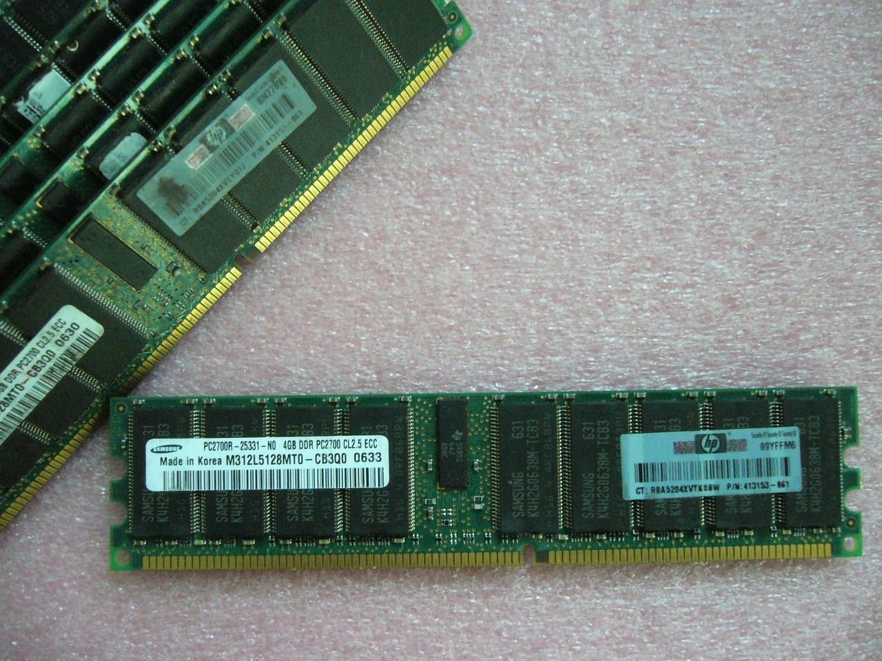 QTY 1x 4GB DDR PC2700R ECC Registered Server memory HP PN 413153-861