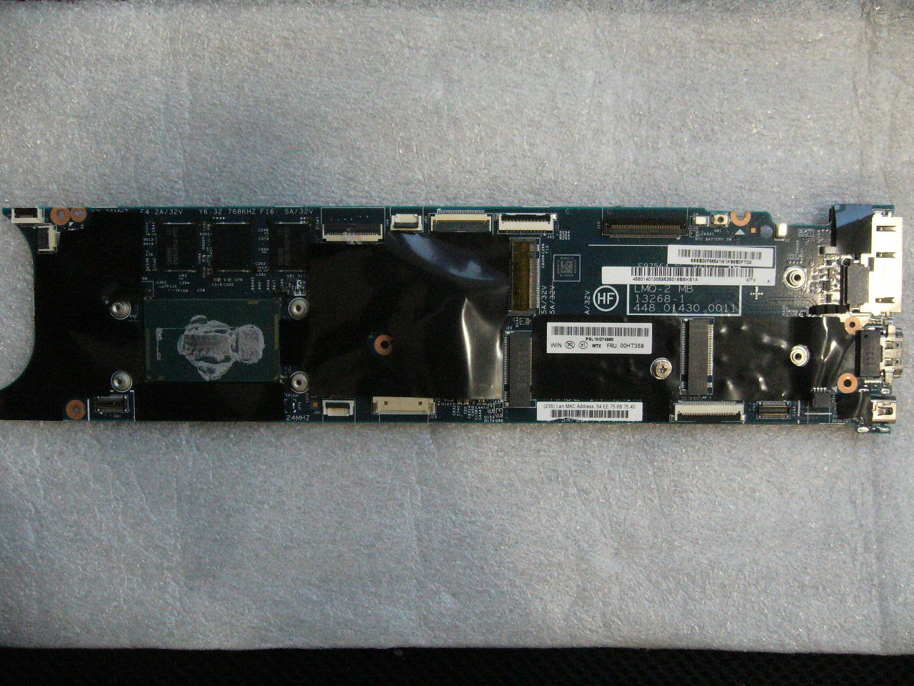 QTY 1x Lenovo Thinkpad X1C Gen3 laptop motherboard intel i5-5300U 8GB 00HT359 - Click Image to Close