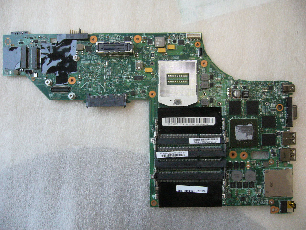 QTY 1x Lenovo Thinkpad W540 laptop motherboard 04X5293 - Click Image to Close