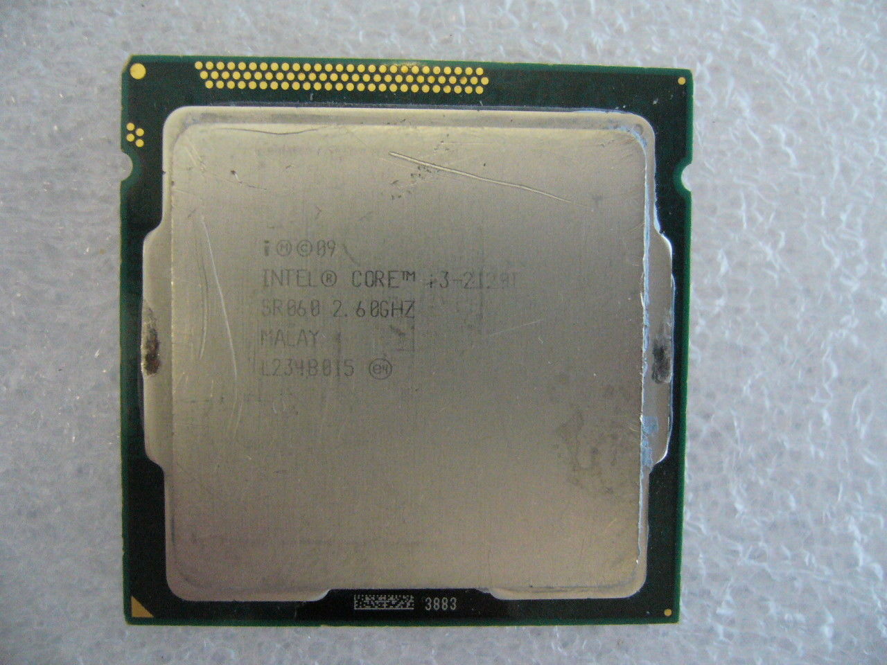 QTY 1x INTEL CPU i3-2120T 2.6GHZ/3MB LGA1155 SR060 NOT WORKING