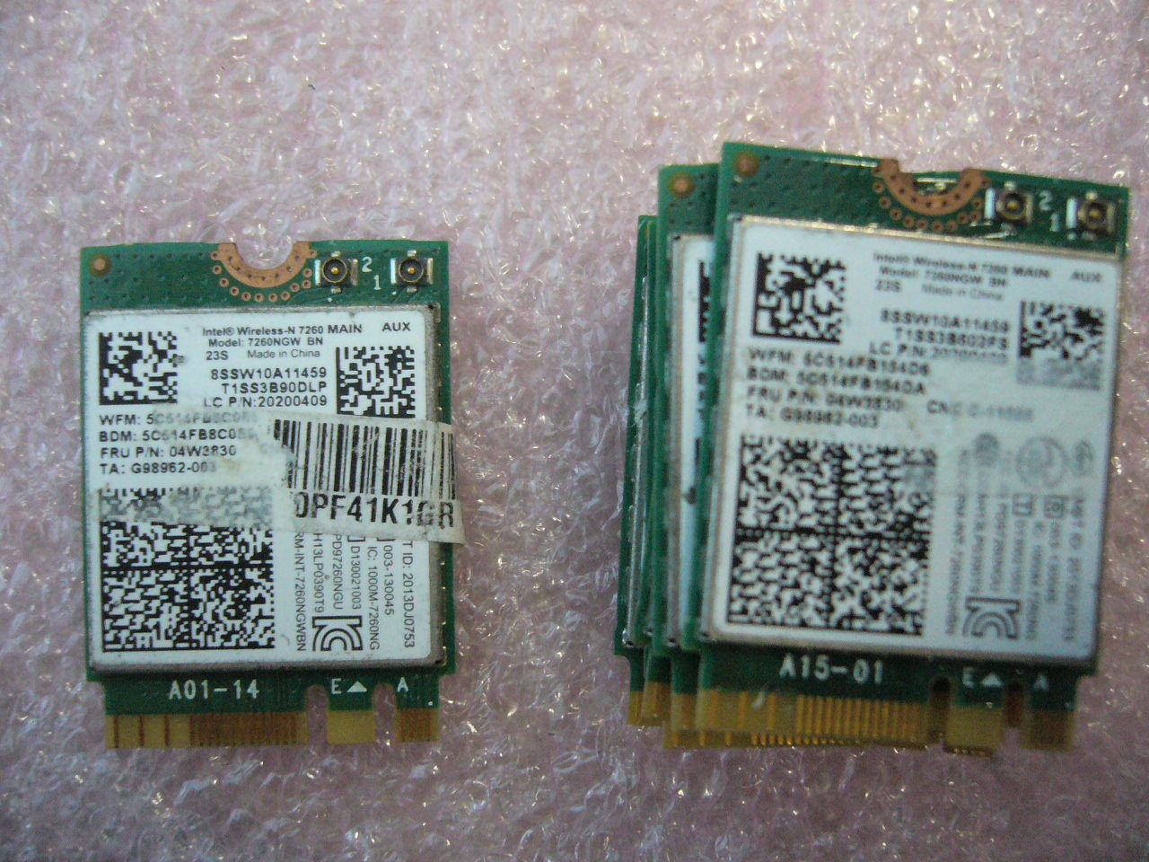 QTY 1x Lenovo Thinkpad Series WiFi Card NGFF 7260 BN FRU 04W3830 - Click Image to Close