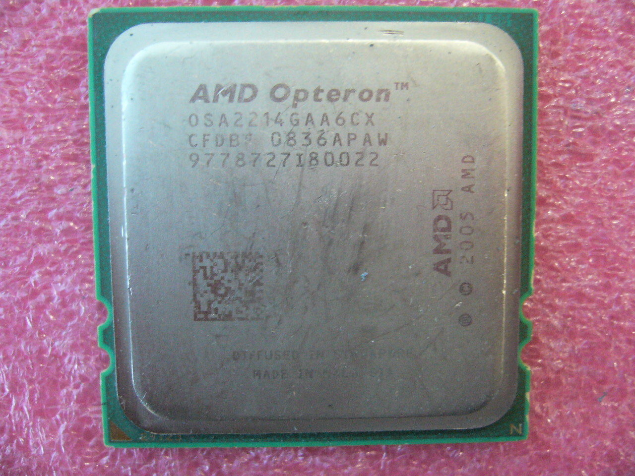QTY 1x AMD OSA2214GAA6CX Opteron 2214 2.2 GHz Dual Core CPU Socket F 1207