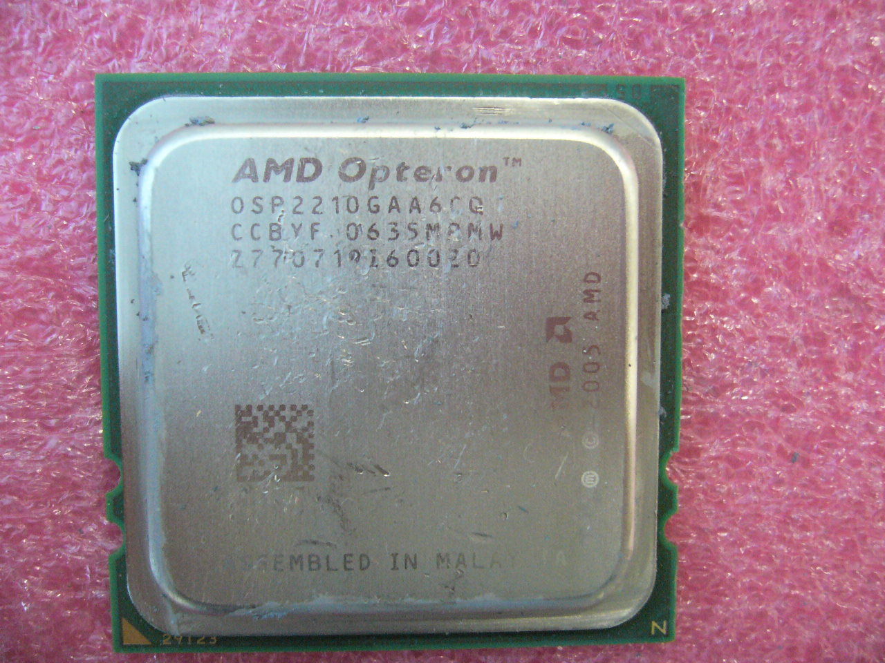 QTY 1x AMD OSP2210GAA6CQ Opteron 2210 HE 1.8 GHz Dual Core CPU Socket F 1207