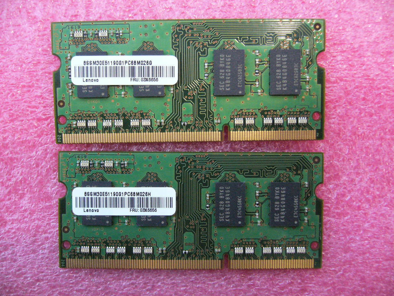 QTY 1x 4GB DDR3 1Rx8 PC3L-12800S SO-DIMM memory Samsung for laptop 03X6656 - Click Image to Close