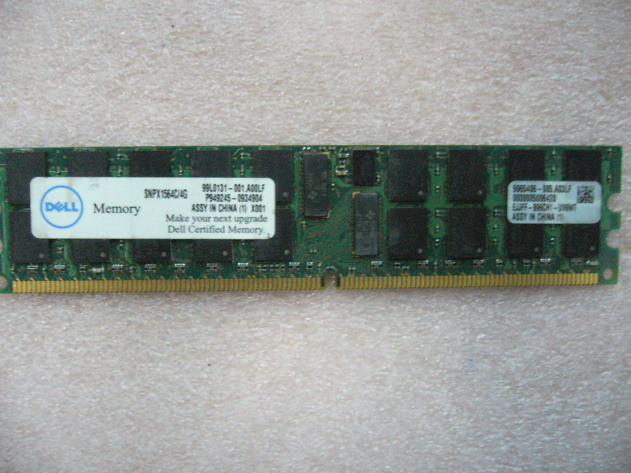 QTY 1x 4GB DDR2 PC2-3200R DELL SNPX1564C/4G ECC Registered Server memory