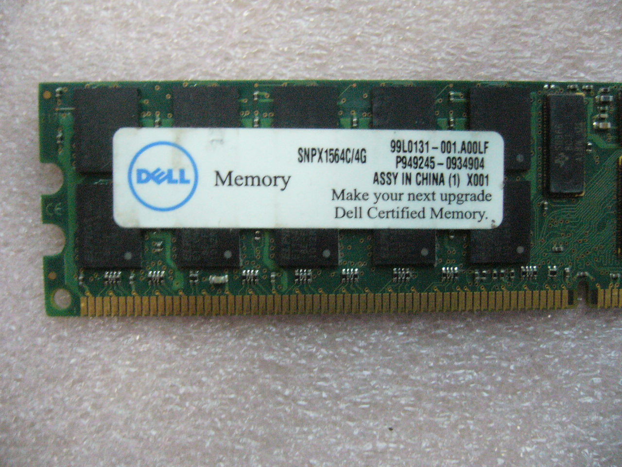 QTY 1x 4GB DDR2 PC2-3200R DELL SNPX1564C/4G ECC Registered Server memory - Click Image to Close