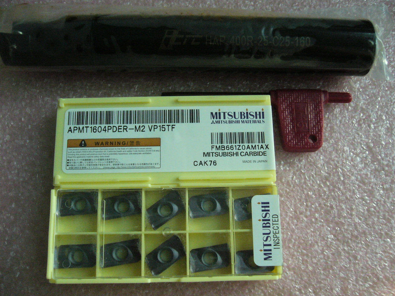 10x APMT1604PDER-M2 VP15TF Milling Inserts with TOOL HOLDER set - Click Image to Close