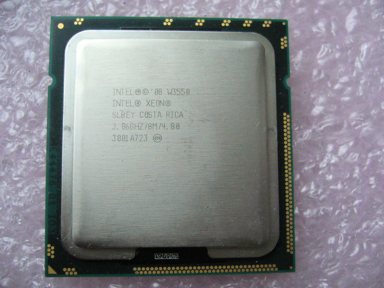 QTY 1x INTEL Quad-Cores CPU W3550 3.06GHZ/8MB 4.8GT/s QPI LGA1366 SLBEY